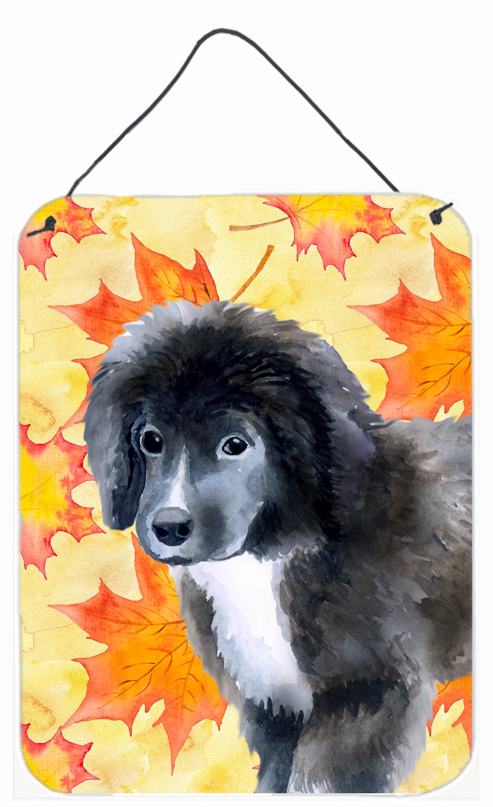 Newfoundland Puppy Fall Wall or Door Hanging Prints BB9960DS1216 by Caroline's Treasures