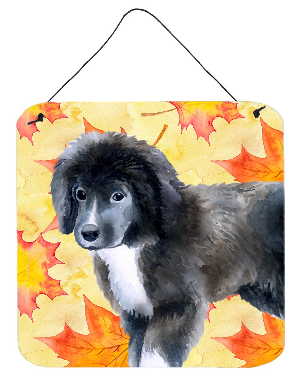 Newfoundland Puppy Fall Wall or Door Hanging Prints BB9960DS66 by Caroline's Treasures