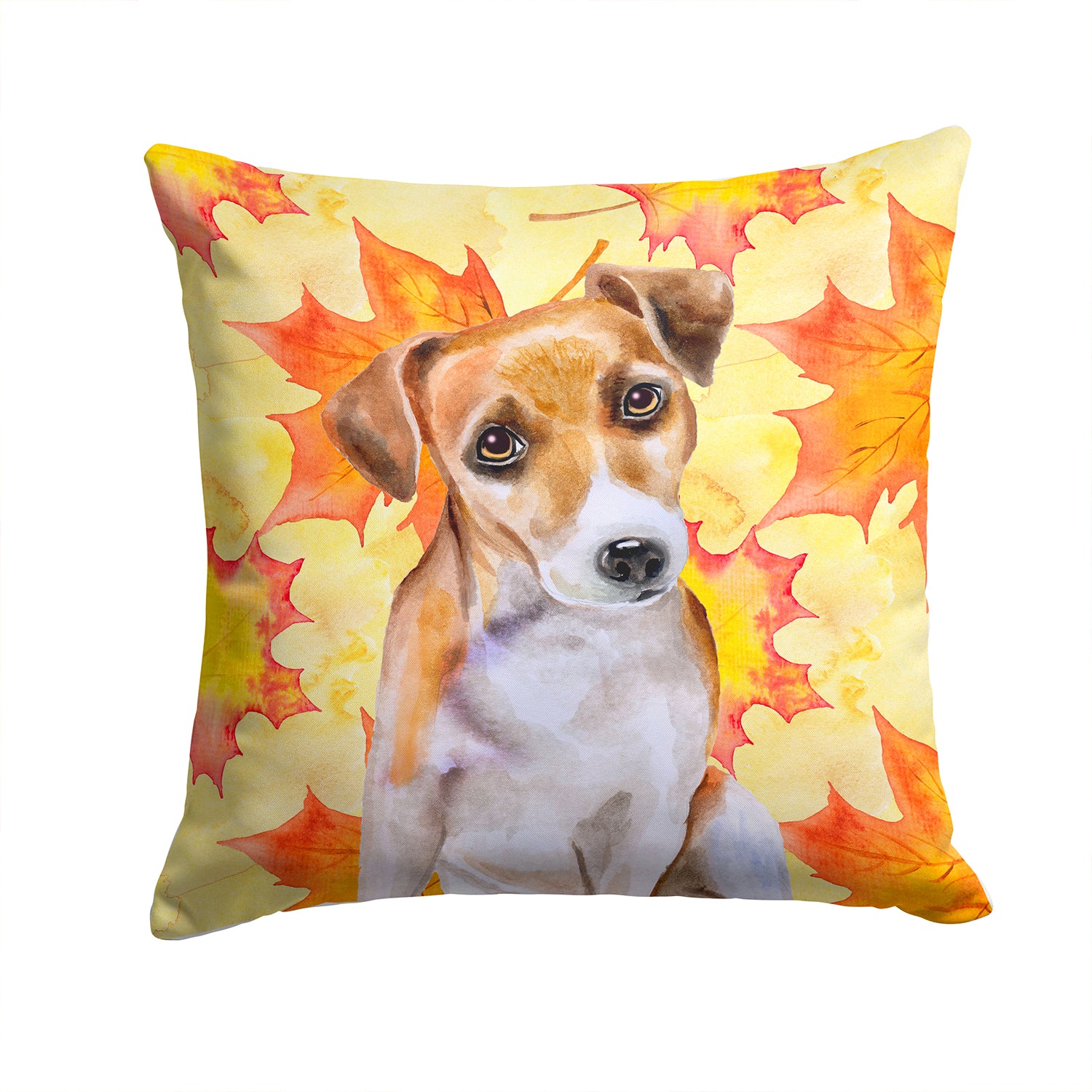 Jack Russell Terrier #2 Fall Fabric Decorative Pillow BB9974PW1414 - the-store.com
