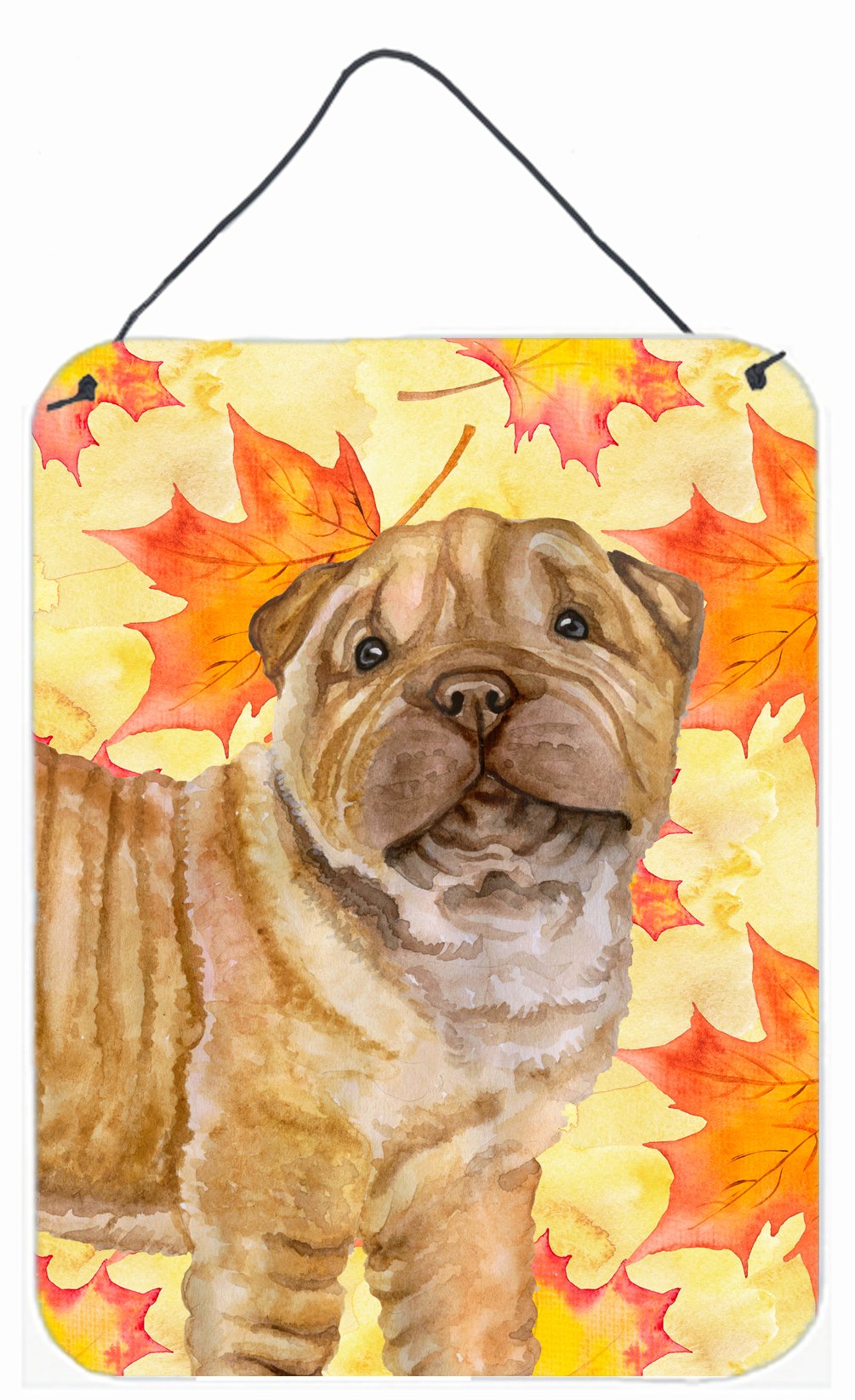 Shar Pei Puppy Fall Wall or Door Hanging Prints BB9980DS1216 by Caroline's Treasures