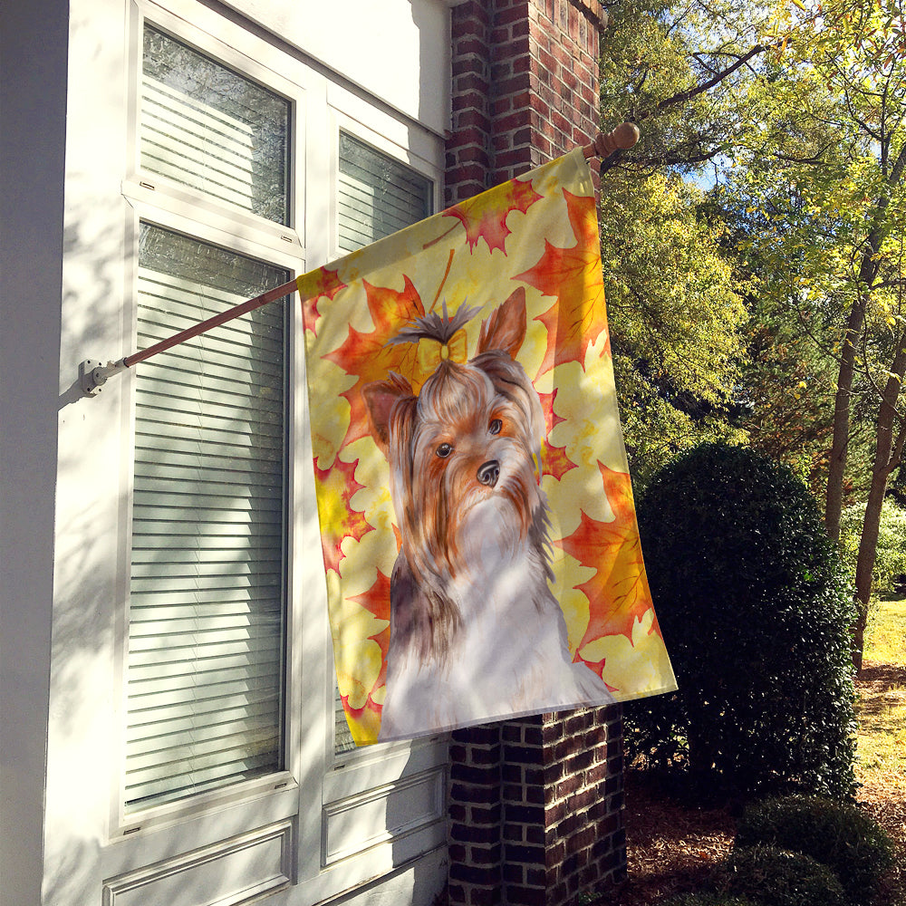 Yorkshire Terrier #2 Fall Flag Canvas House Size BB9984CHF