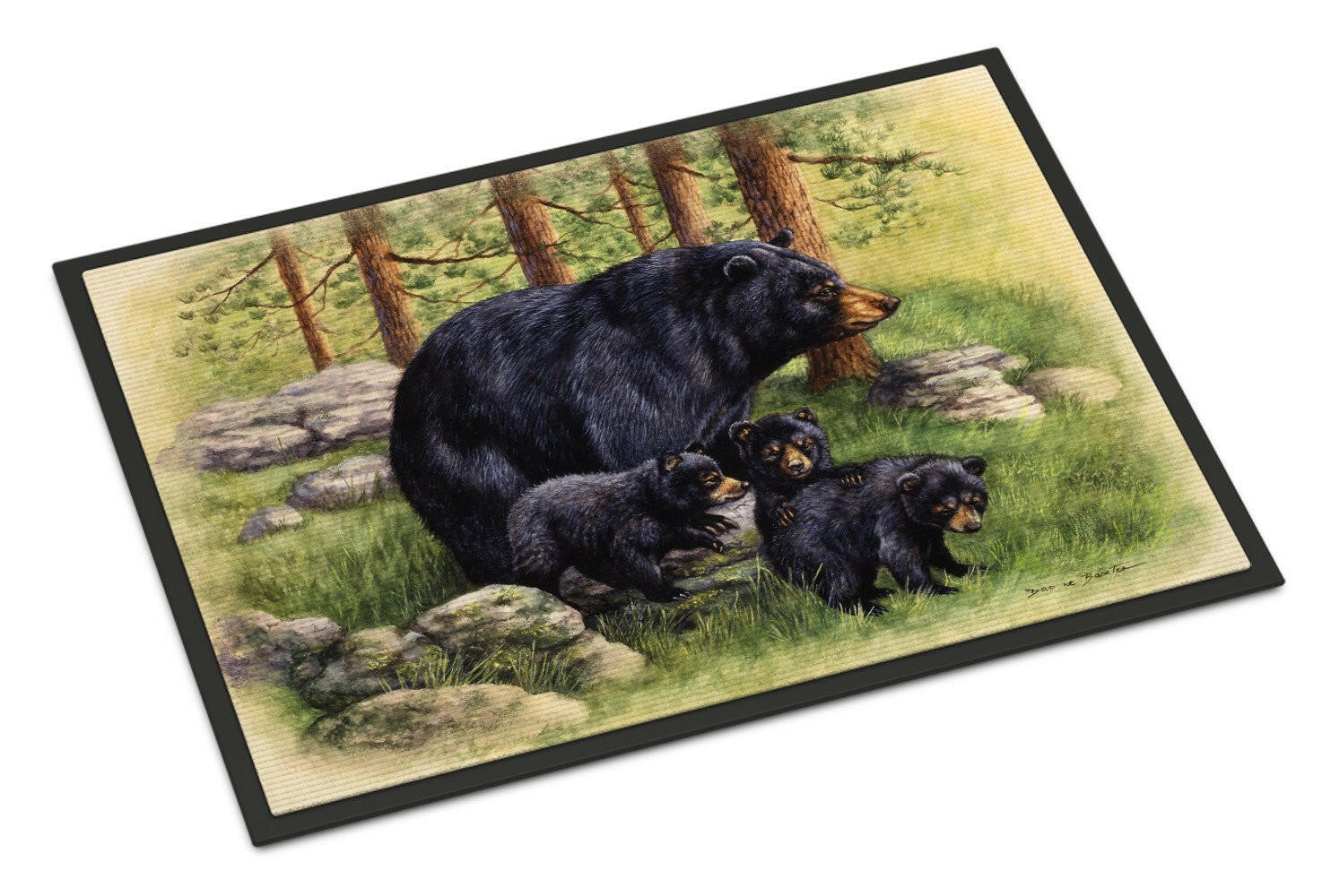 Black Bears by Daphne Baxter Indoor or Outdoor Mat 24x36 BDBA0114JMAT - the-store.com