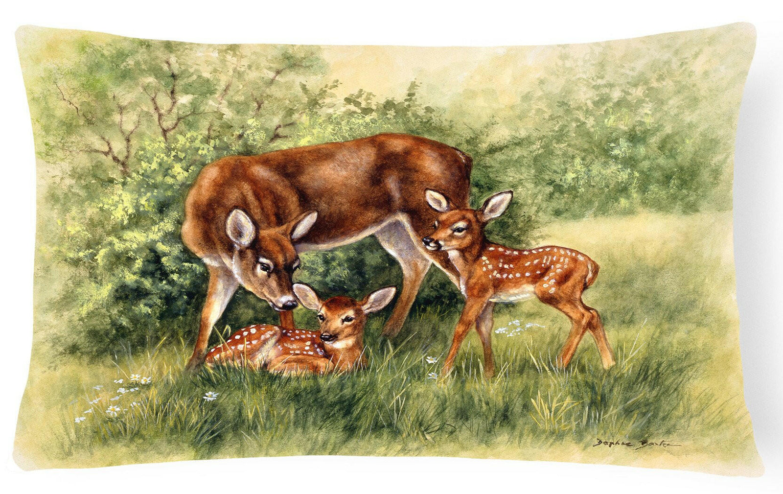 Deer by Daphne Baxter Fabric Decorative Pillow BDBA0116PW1216 by Caroline's Treasures