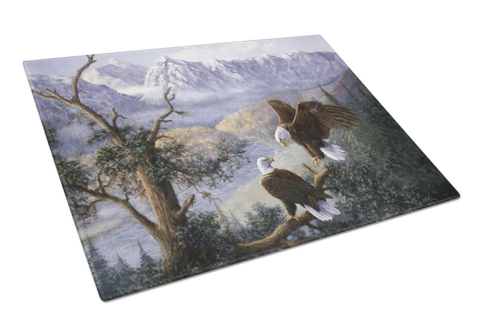 Eagles by Daphne Baxter Glass Cutting Board Large BDBA0153LCB by Caroline's Treasures