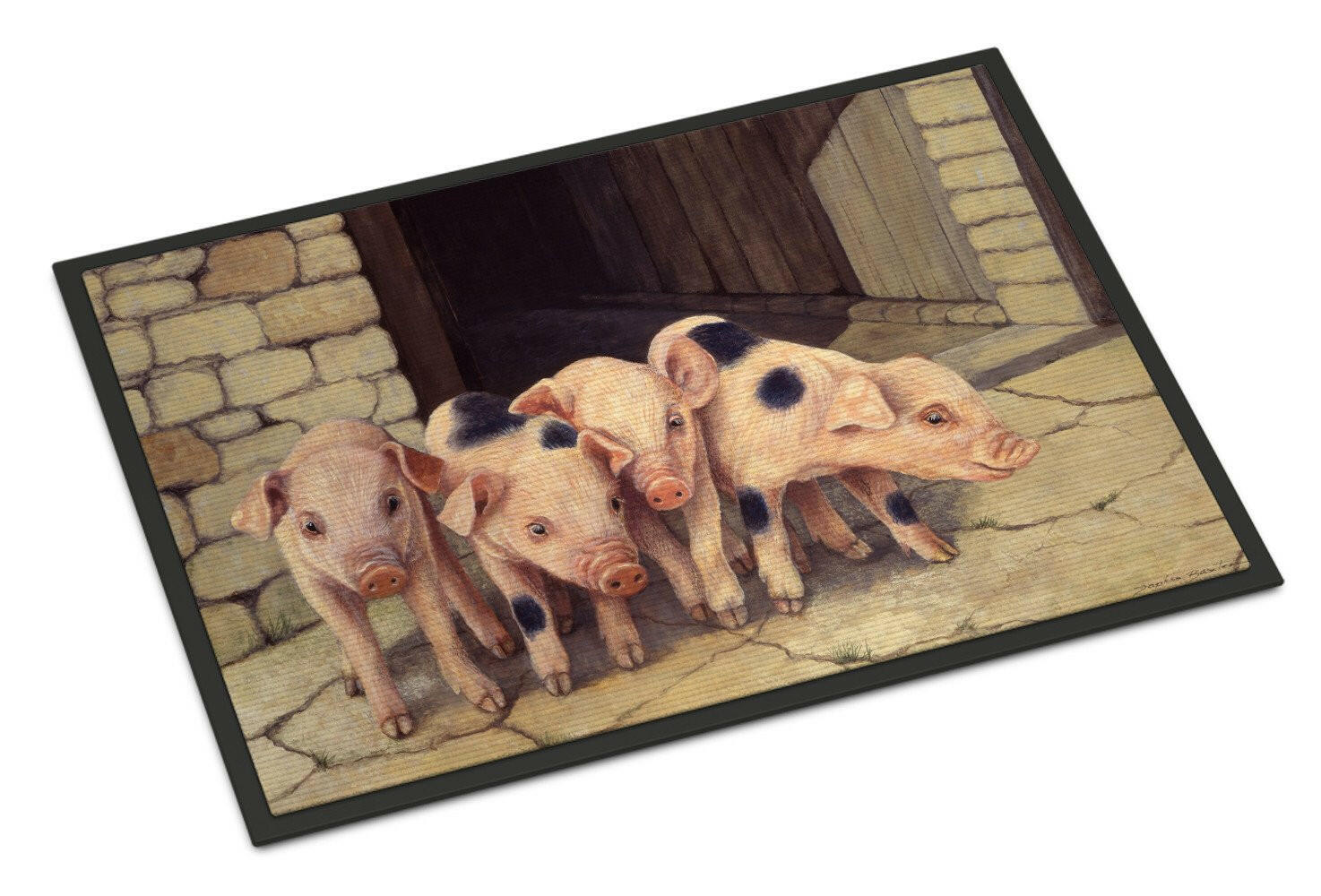 Pigs Piglets by Daphne Baxter Indoor or Outdoor Mat 24x36 BDBA0225JMAT - the-store.com
