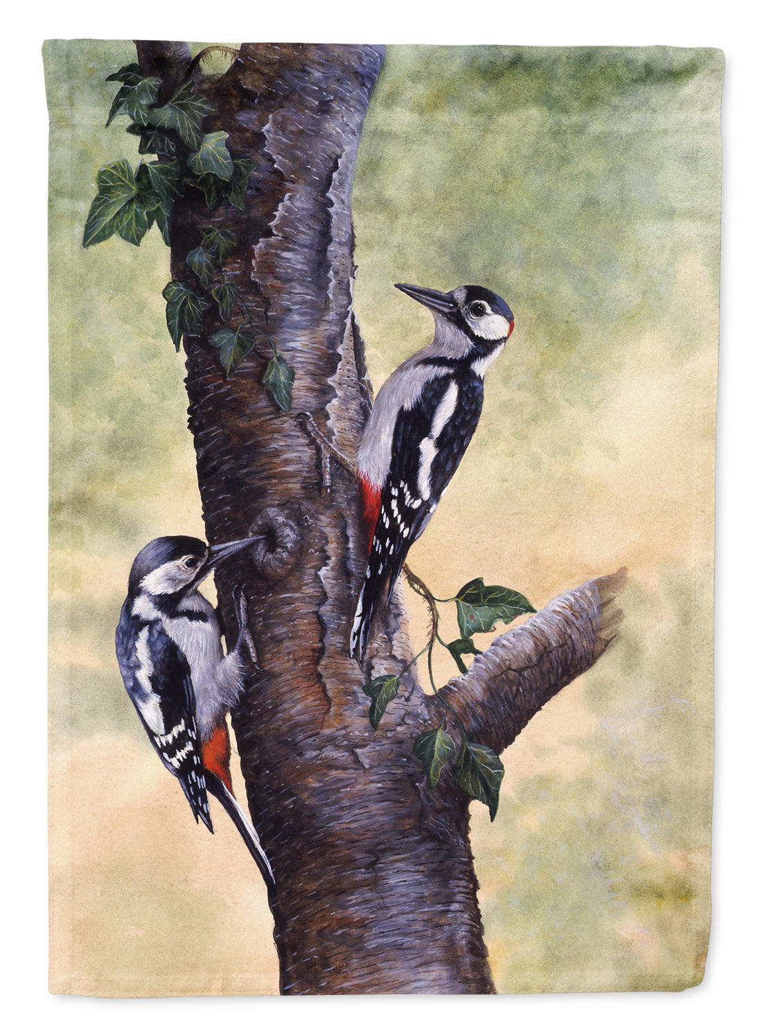 Woodpeckers by Daphne Baxter Flag Garden Size BDBA0335GF.