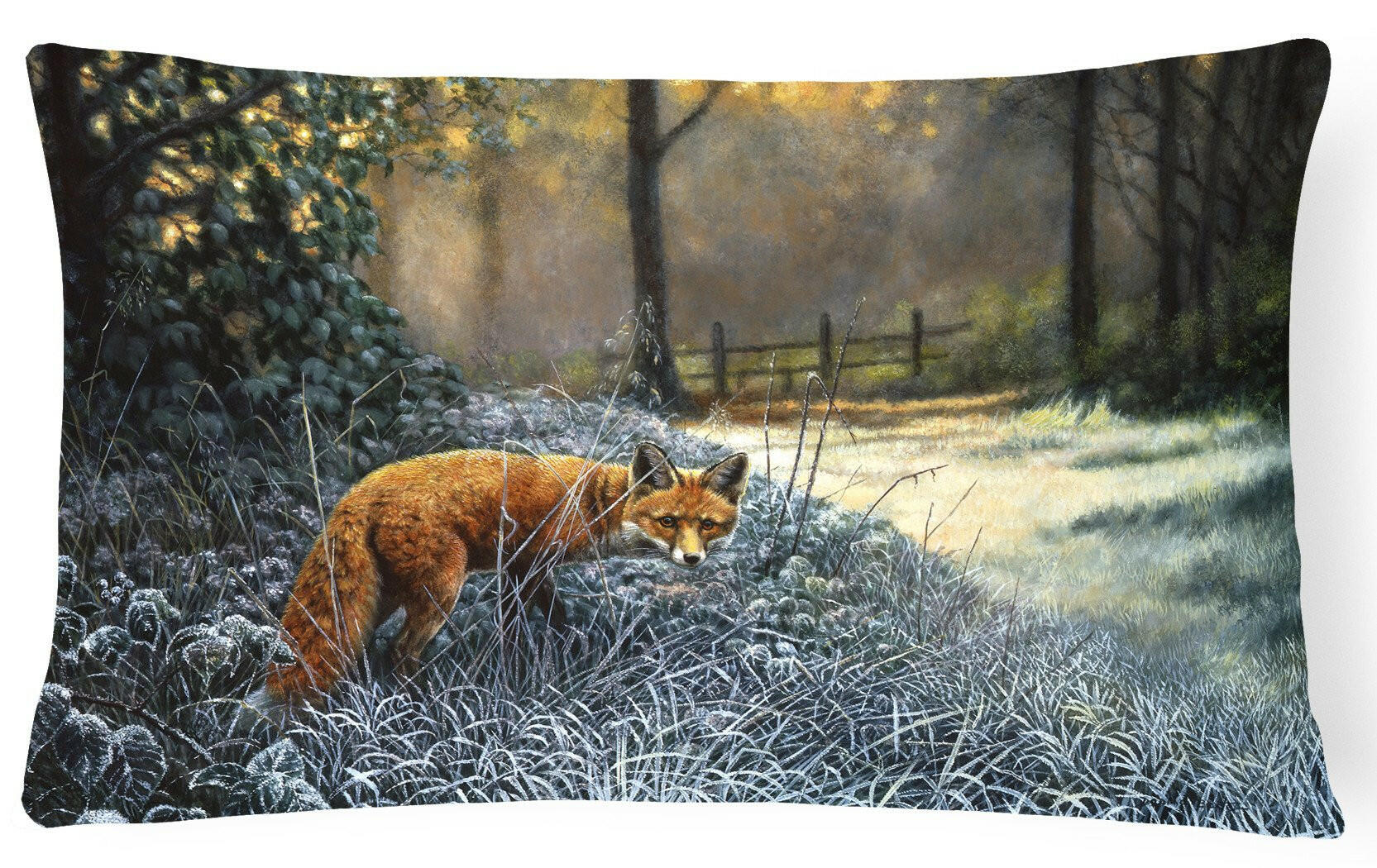 Fox on the Hunt Fabric Decorative Pillow BDBA0347PW1216 by Caroline's Treasures