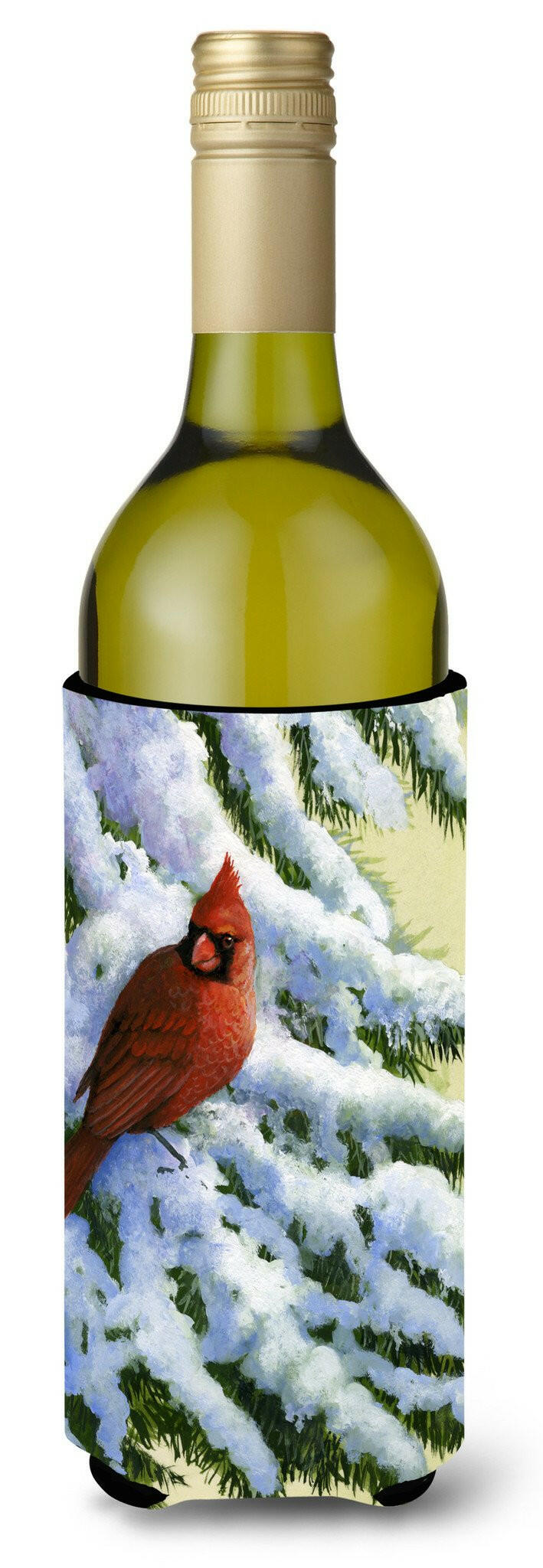 Red Cardinal by Daphne Baxter Wine Bottle Beverage Insulator Hugger BDBA0415LITERK by Caroline's Treasures