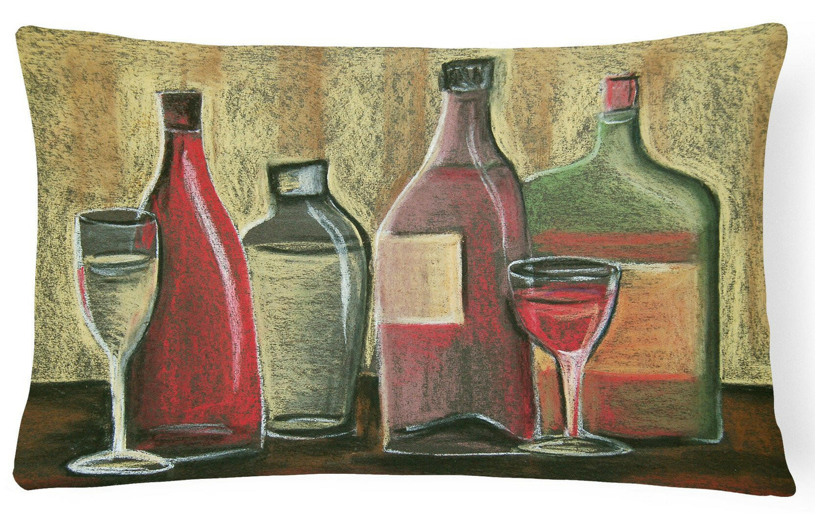 Wine by Tiffany Budd Fabric Decorative Pillow BTBU0168PW1216 by Caroline's Treasures