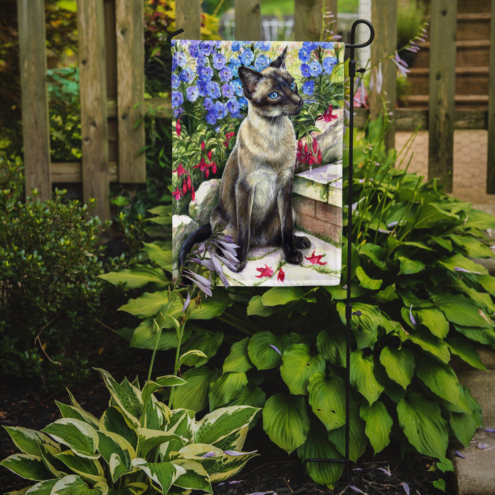 Siamese cat in the Garden Flag Garden Size CDCO0026GF
