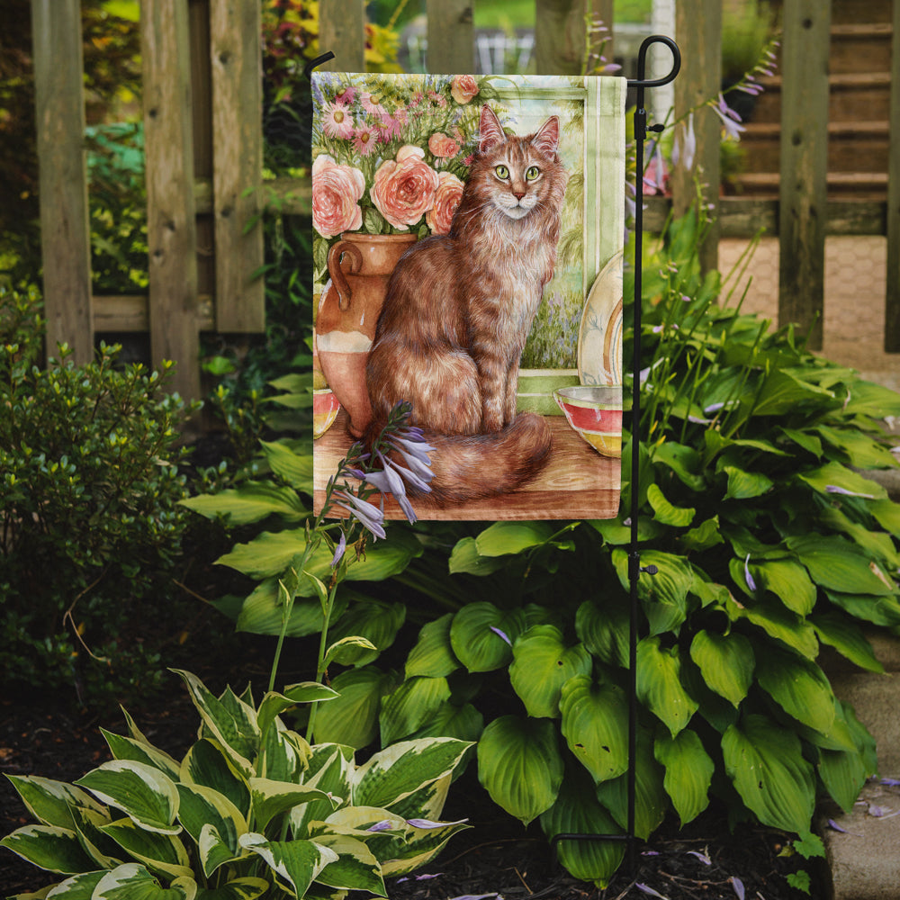 Maine Coon Cat by Debbie Cook Flag Garden Size CDCO0236GF.