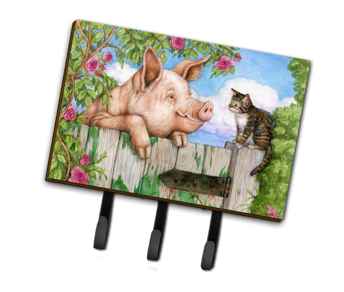 Pig at the Gate with the Cat Leash or Key Holder CDCO0349TH68