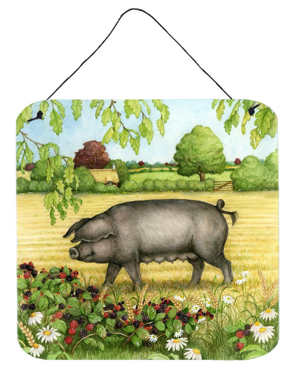 Pigs Bramble in Berries Wall or Door Hanging Prints CDCO0376DS66 by Caroline's Treasures
