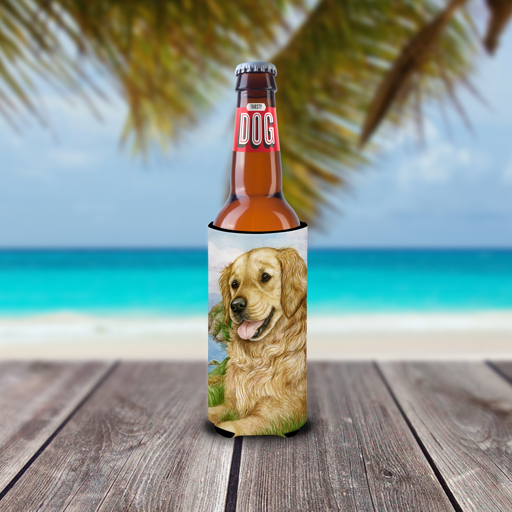 Golden Retriever by Debbie Cook Ultra Beverage Insulators for slim cans CDCO0384MUK