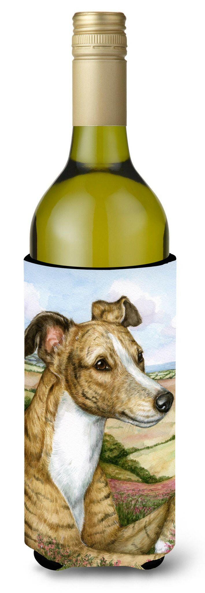 Lurcher by Debbie Cook Wine Bottle Beverage Insulator Hugger CDCO0385LITERK by Caroline's Treasures