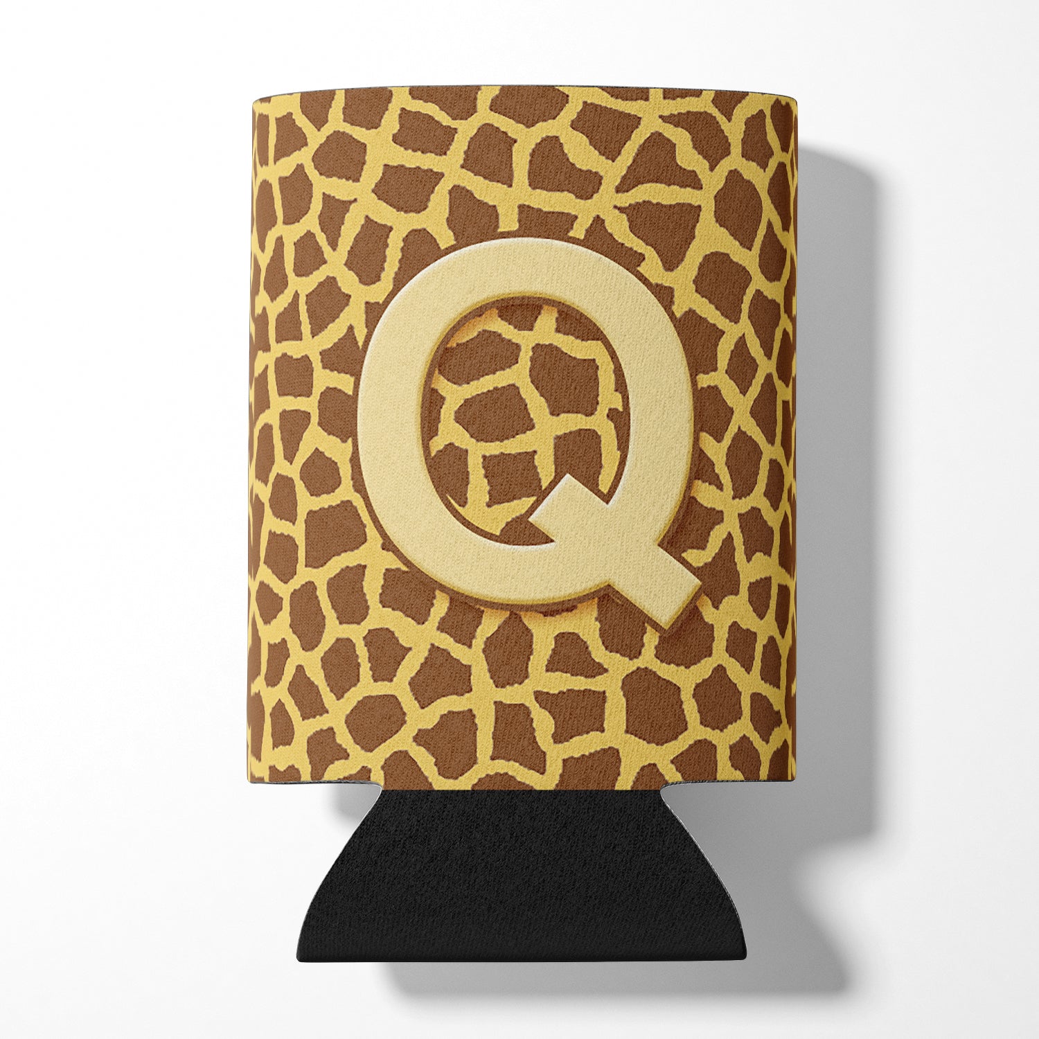 Letter Q Initial Monogram - Giraffe Can or Bottle Beverage Insulator Hugger.