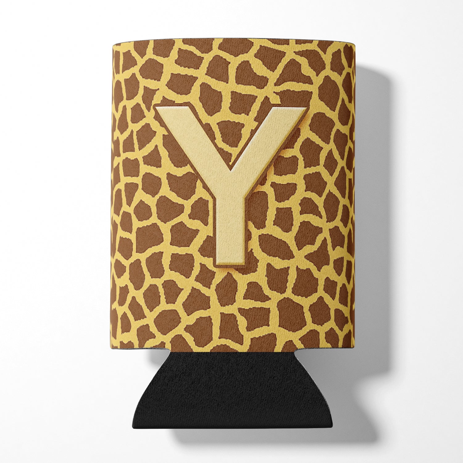 Letter Y Initial Monogram - Giraffe Can or Bottle Beverage Insulator Hugger.