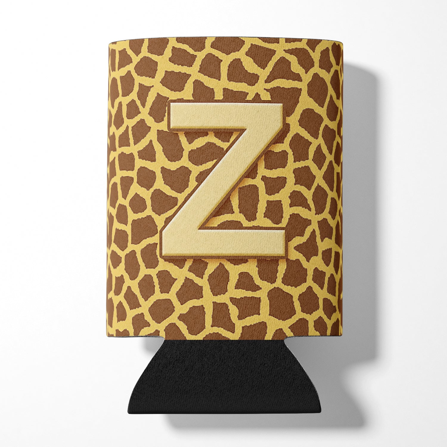Letter Z Initial Monogram - Giraffe Can or Bottle Beverage Insulator Hugger.