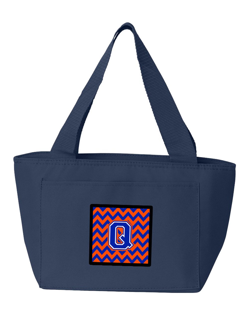Letter Q Chevron Orange and Blue Lunch Bag CJ1044-QNA-8808 by Caroline's Treasures