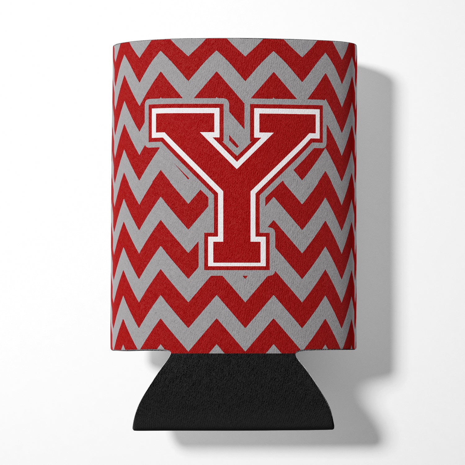 Letter Y Chevron Maroon and White Can or Bottle Hugger CJ1049-YCC.