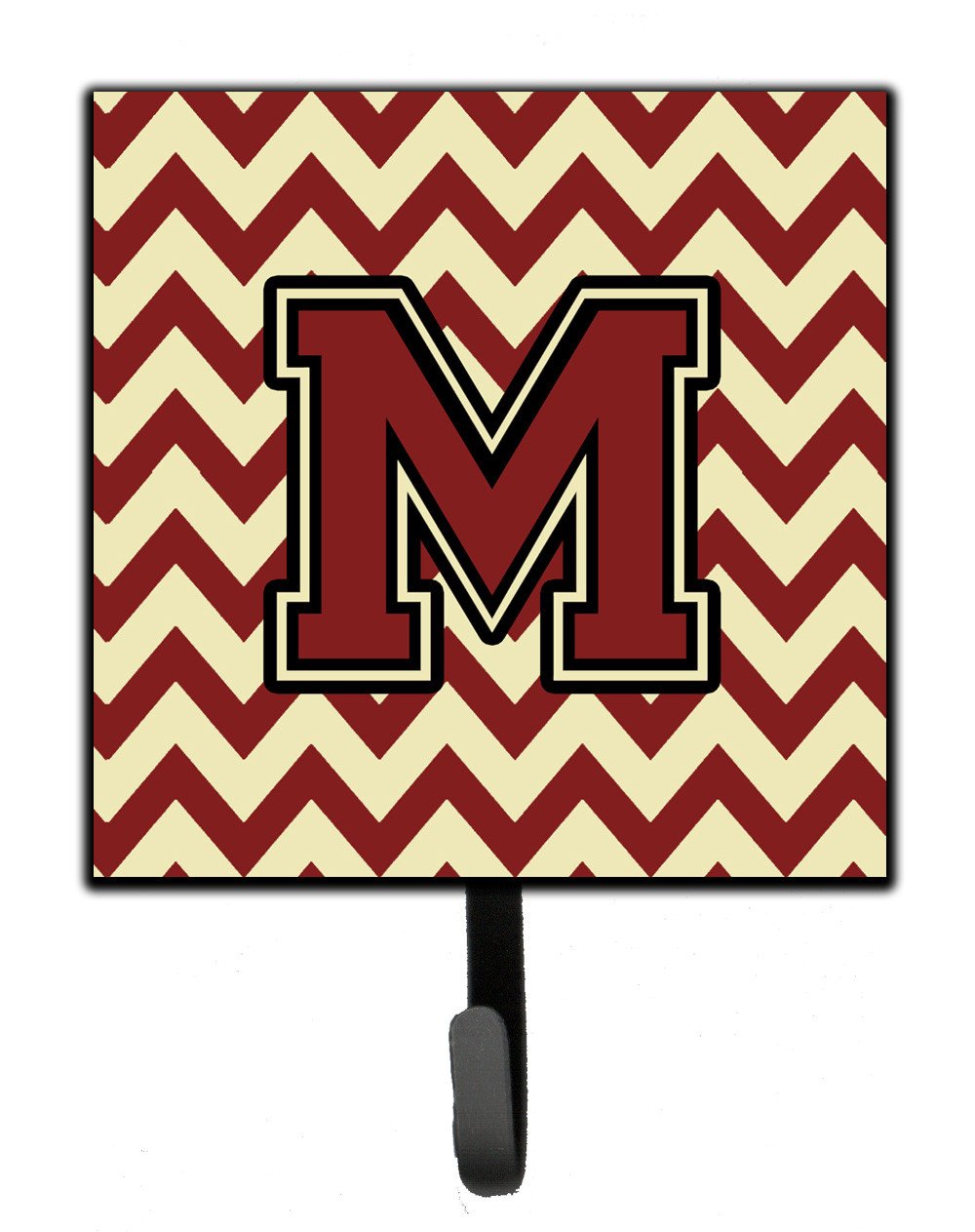 Letter M Chevron Maroon and Gold Leash or Key Holder CJ1061-MSH4 by Caroline's Treasures