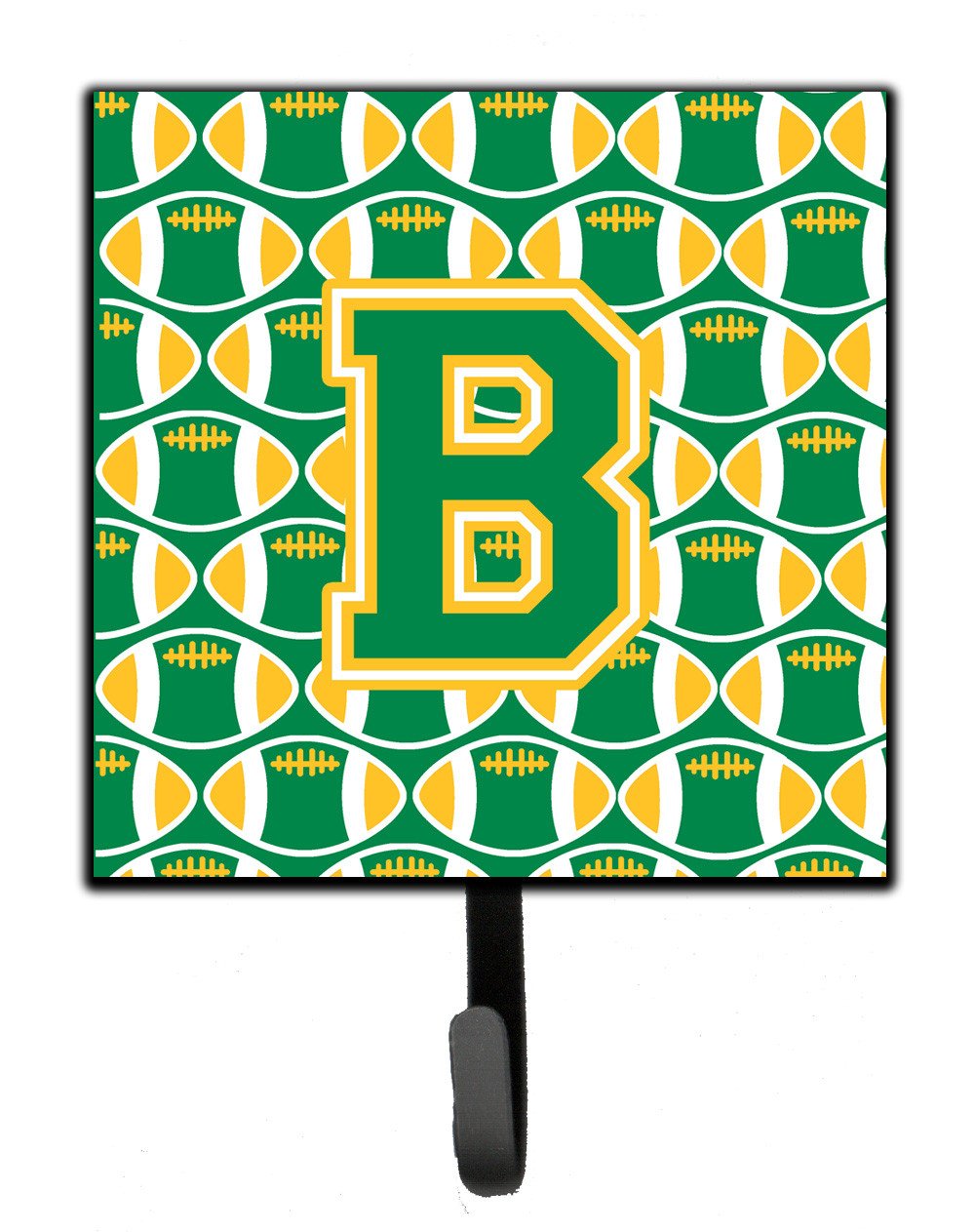 Letter B Football Green and Gold Leash or Key Holder CJ1069-BSH4 by Caroline's Treasures