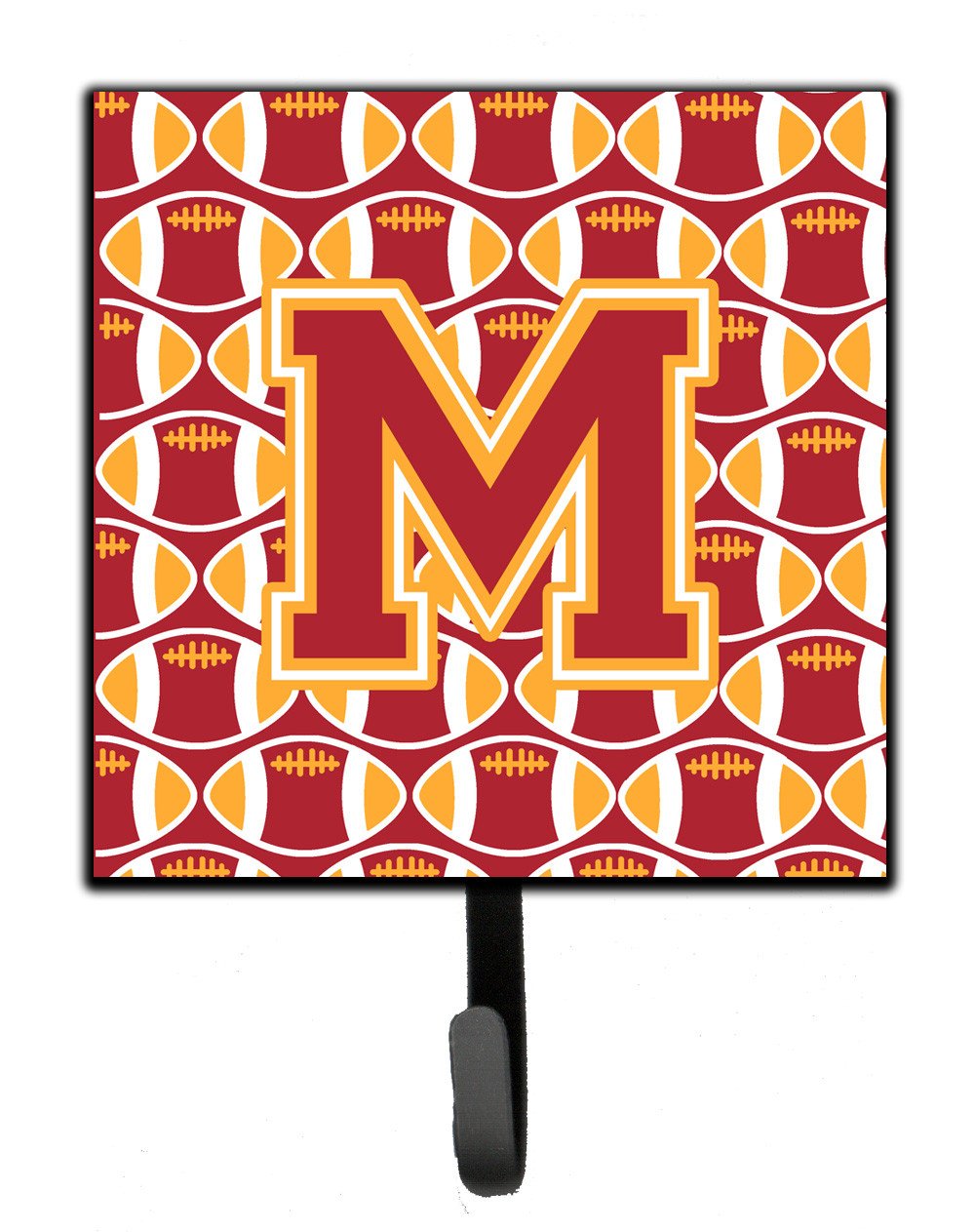 Letter M Football Cardinal and Gold Leash or Key Holder CJ1070-MSH4 by Caroline's Treasures