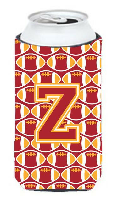Letter Z Football Cardinal and Gold Tall Boy Beverage Insulator Hugger CJ1070-ZTBC by Caroline's Treasures