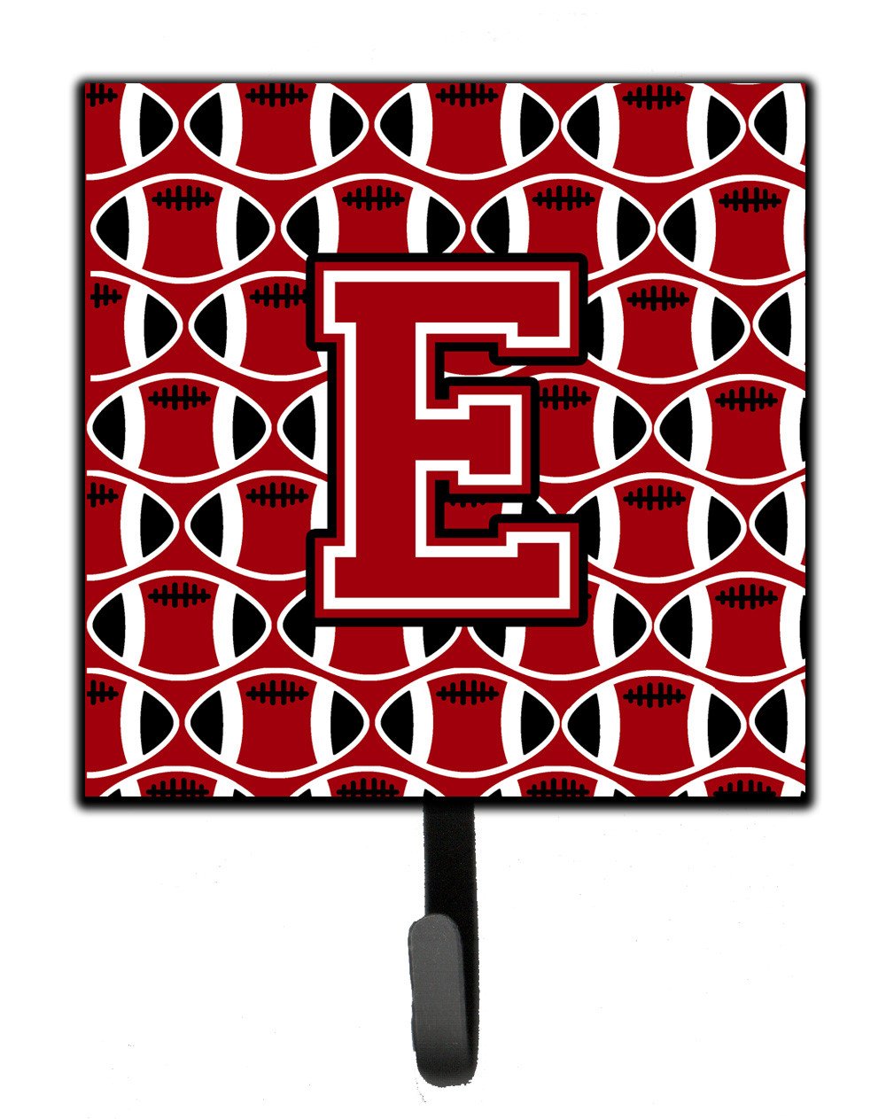 Letter E Football Red, Black and White Leash or Key Holder CJ1073-ESH4 by Caroline's Treasures