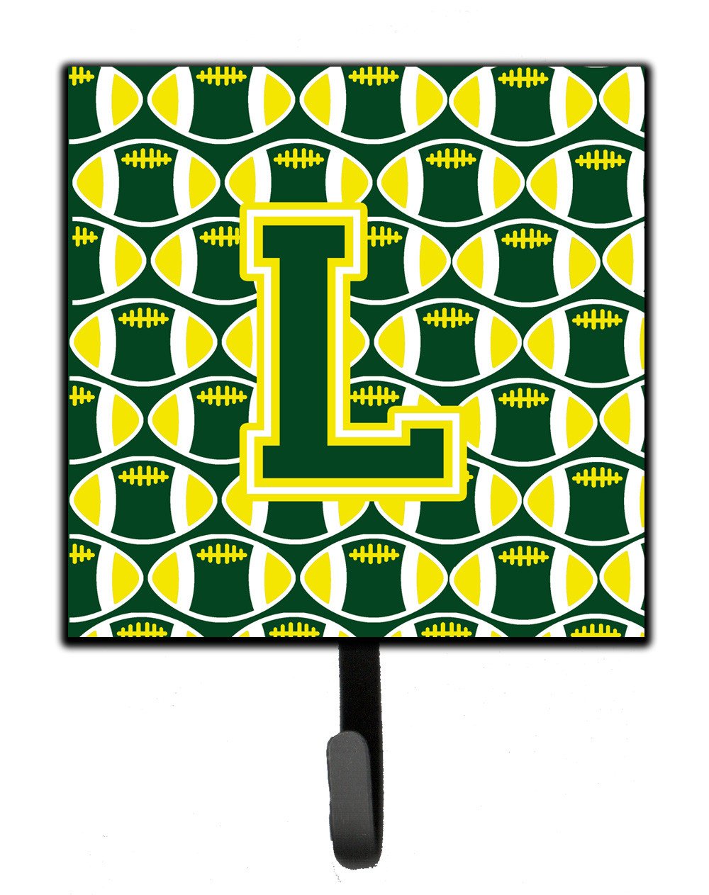 Letter L Football Green and Yellow Leash or Key Holder CJ1075-LSH4 by Caroline's Treasures