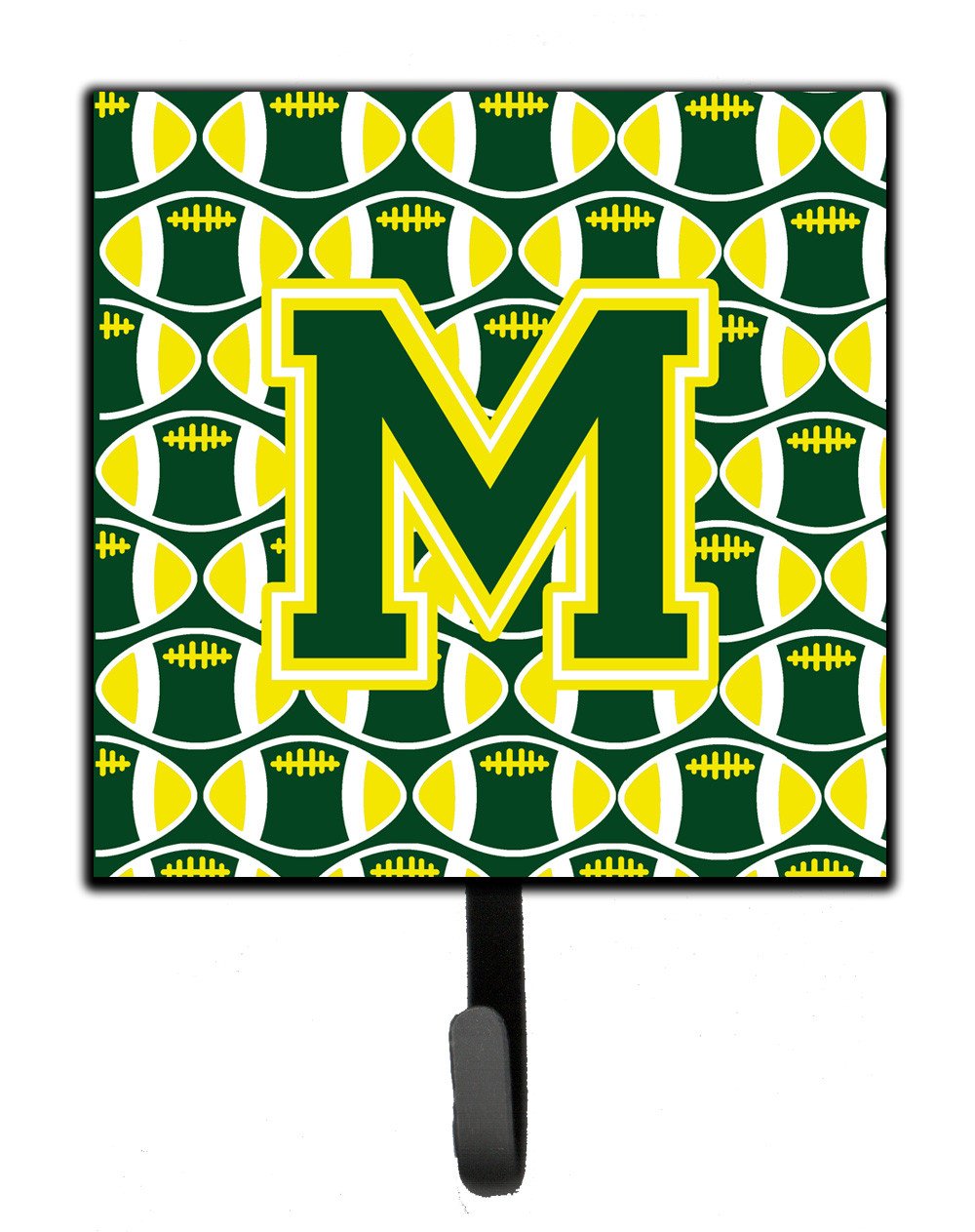 Letter M Football Green and Yellow Leash or Key Holder CJ1075-MSH4 by Caroline's Treasures