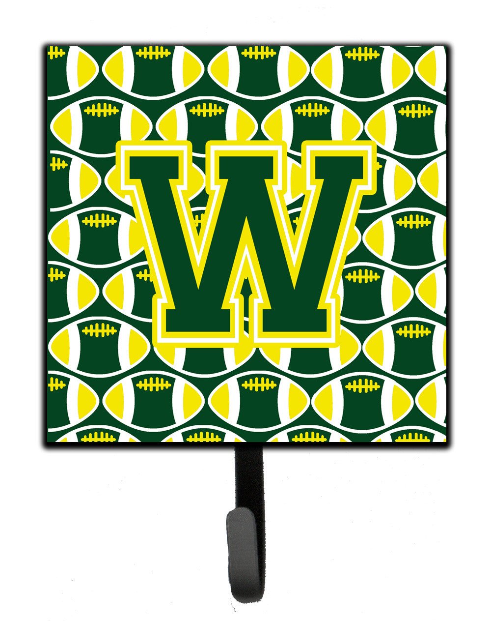 Letter W Football Green and Yellow Leash or Key Holder CJ1075-WSH4 by Caroline's Treasures