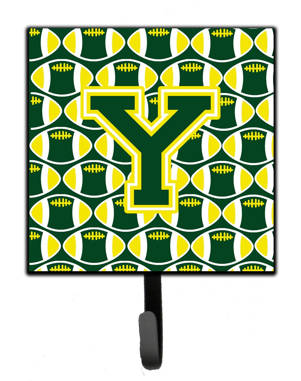 Letter Y Football Green and Yellow Leash or Key Holder CJ1075-YSH4 by Caroline's Treasures