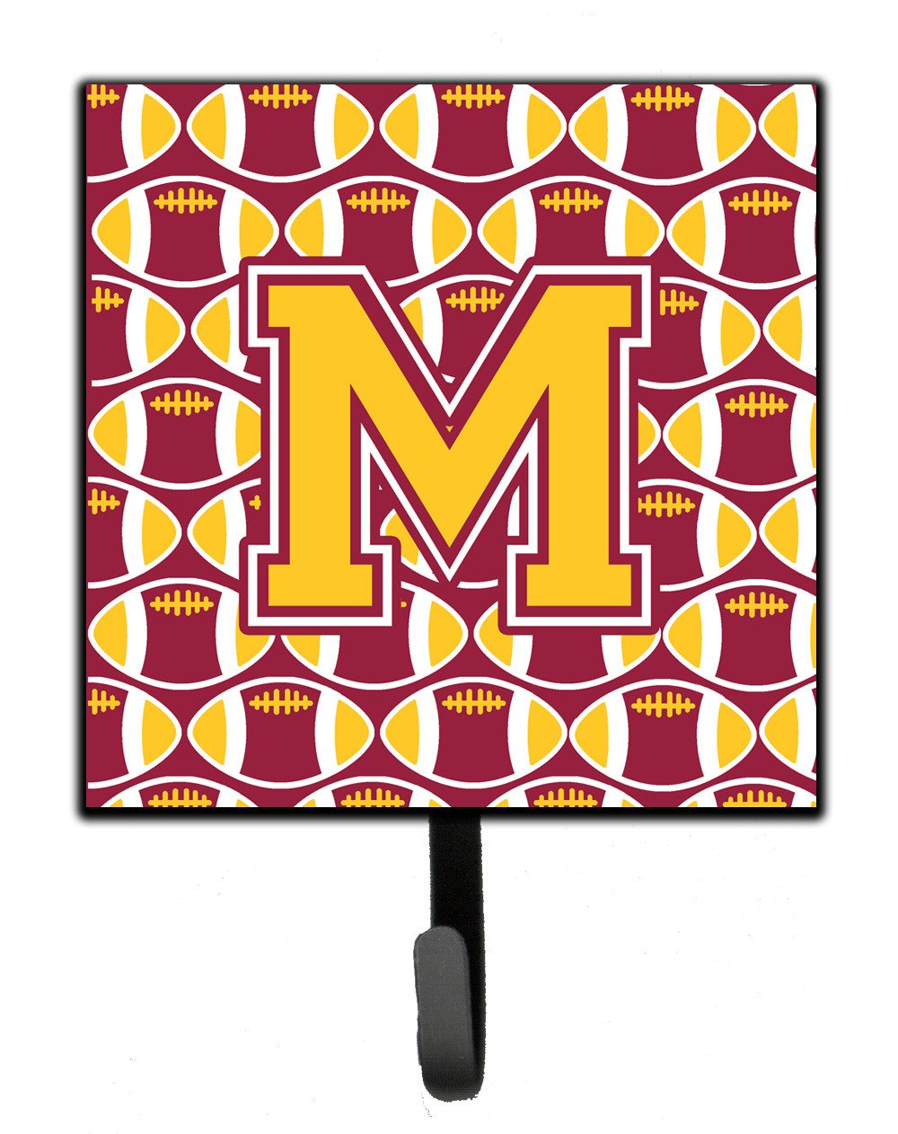 Letter M Football Maroon and Gold Leash or Key Holder CJ1081-MSH4 by Caroline's Treasures