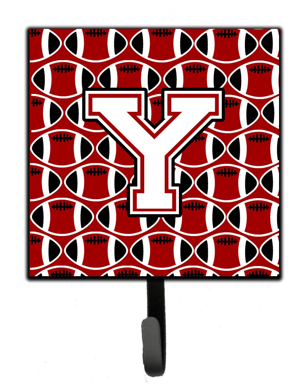 Letter Y Football Cardinal and White Leash or Key Holder CJ1082-YSH4 by Caroline's Treasures