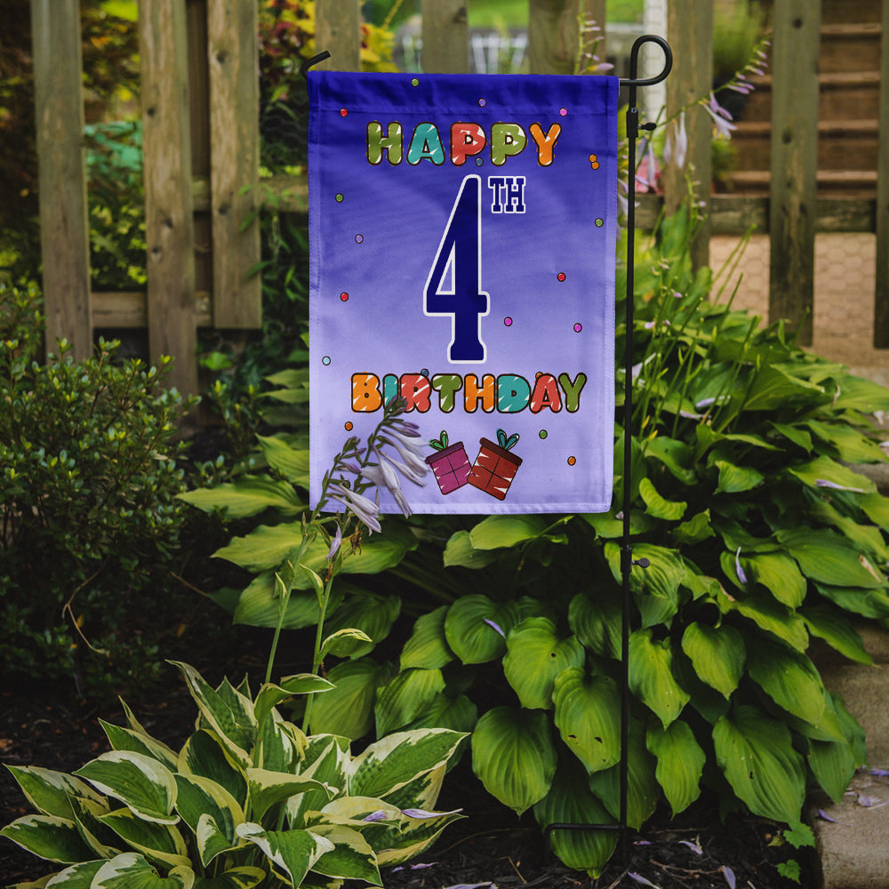 Happy 4th Birthday Flag Garden Size CJ1095GF