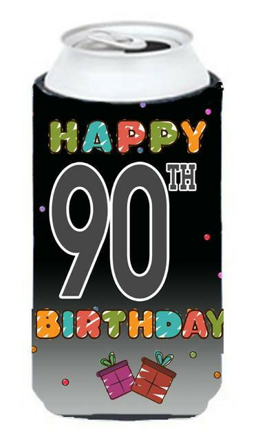 Happy 90th Birthday Tall Boy Beverage Insulator Hugger CJ1128TBC by Caroline's Treasures