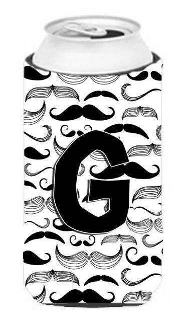 Letter G Moustache Initial Tall Boy Beverage Insulator Hugger CJ2009-GTBC by Caroline's Treasures