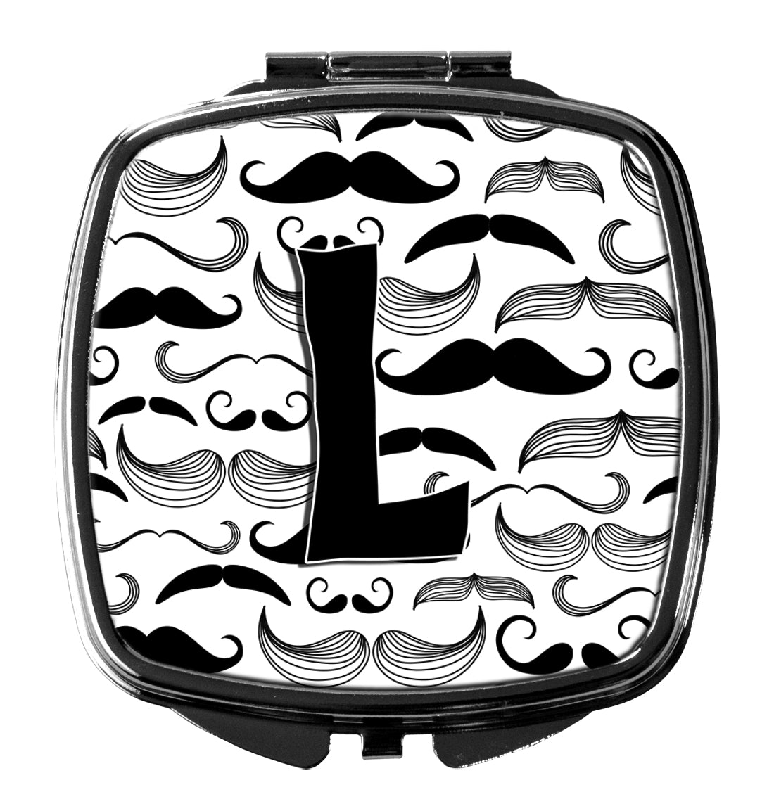 Letter L Moustache Initial Compact Mirror CJ2009-LSCM