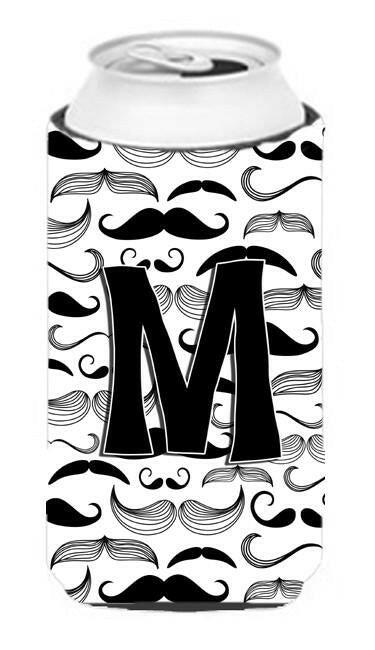 Letter M Moustache Initial Tall Boy Beverage Insulator Hugger CJ2009-MTBC by Caroline's Treasures