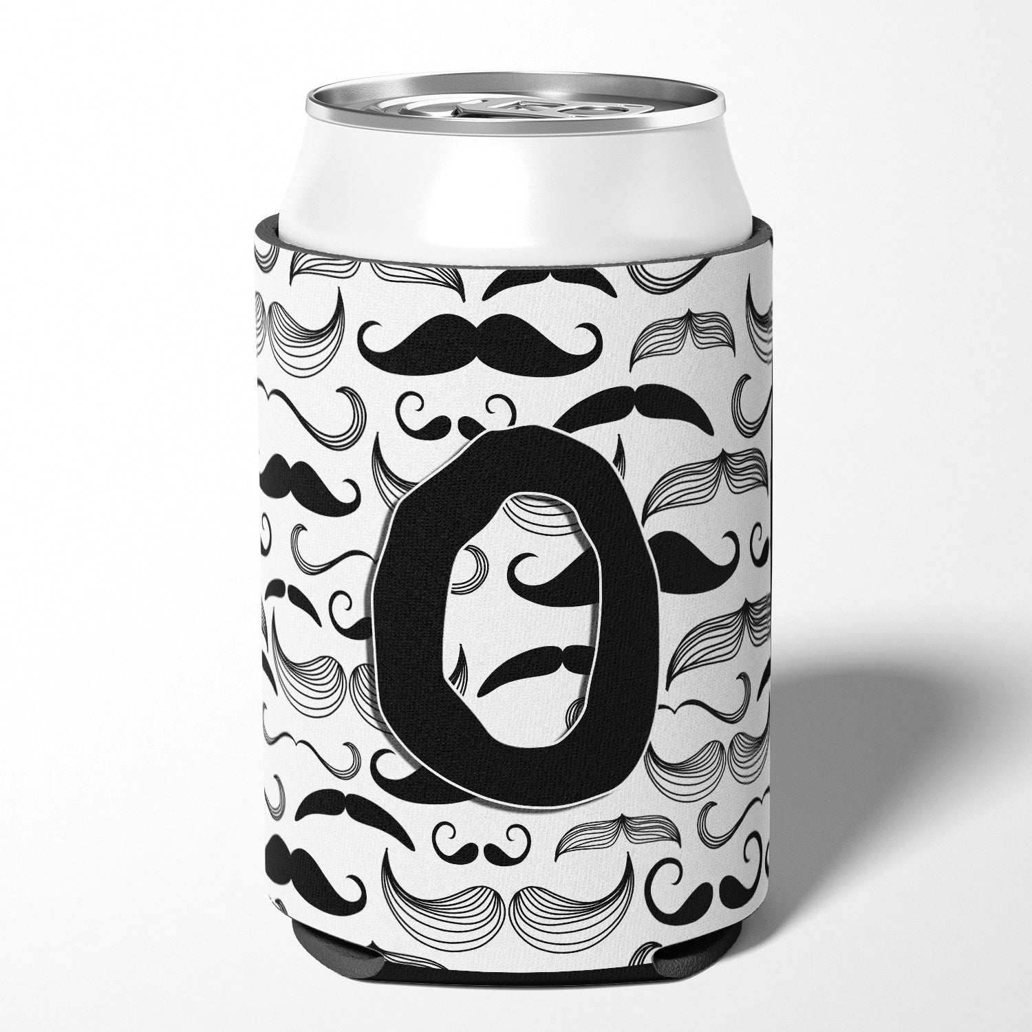 Letter O Moustache Initial Can or Bottle Hugger CJ2009-OCC.