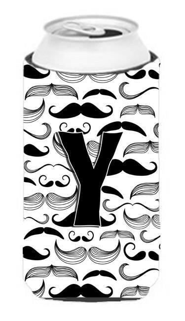 Letter Y Moustache Initial Tall Boy Beverage Insulator Hugger CJ2009-YTBC by Caroline&#39;s Treasures
