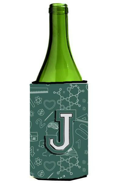 Letter J Back to School Initial Wine Bottle Beverage Insulator Hugger CJ2010-JLITERK by Caroline's Treasures