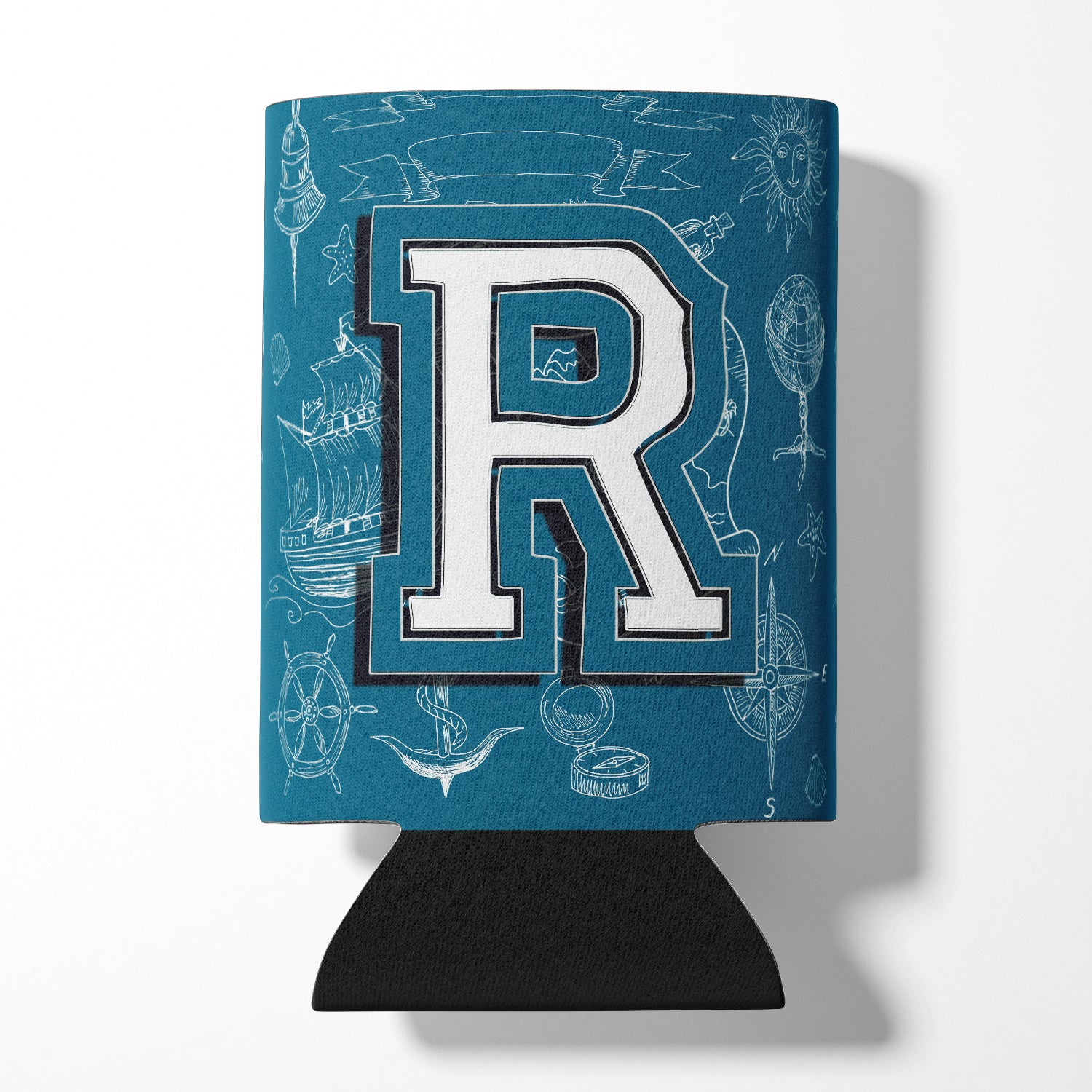 Letter R Sea Doodles Initial Alphabet Can or Bottle Hugger CJ2014-RCC.