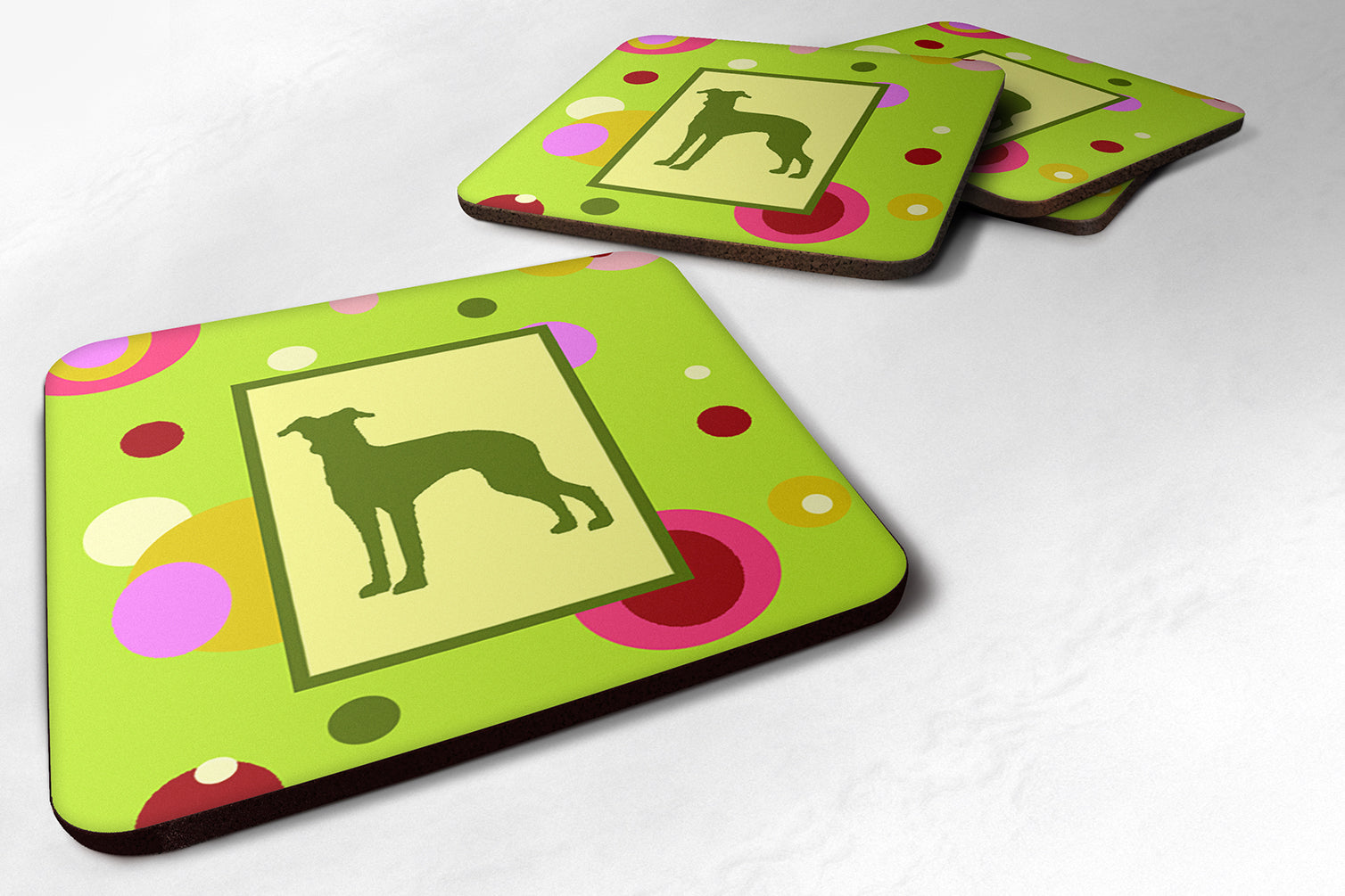Set of 4 Italian Greyhound Foam Coasters - the-store.com