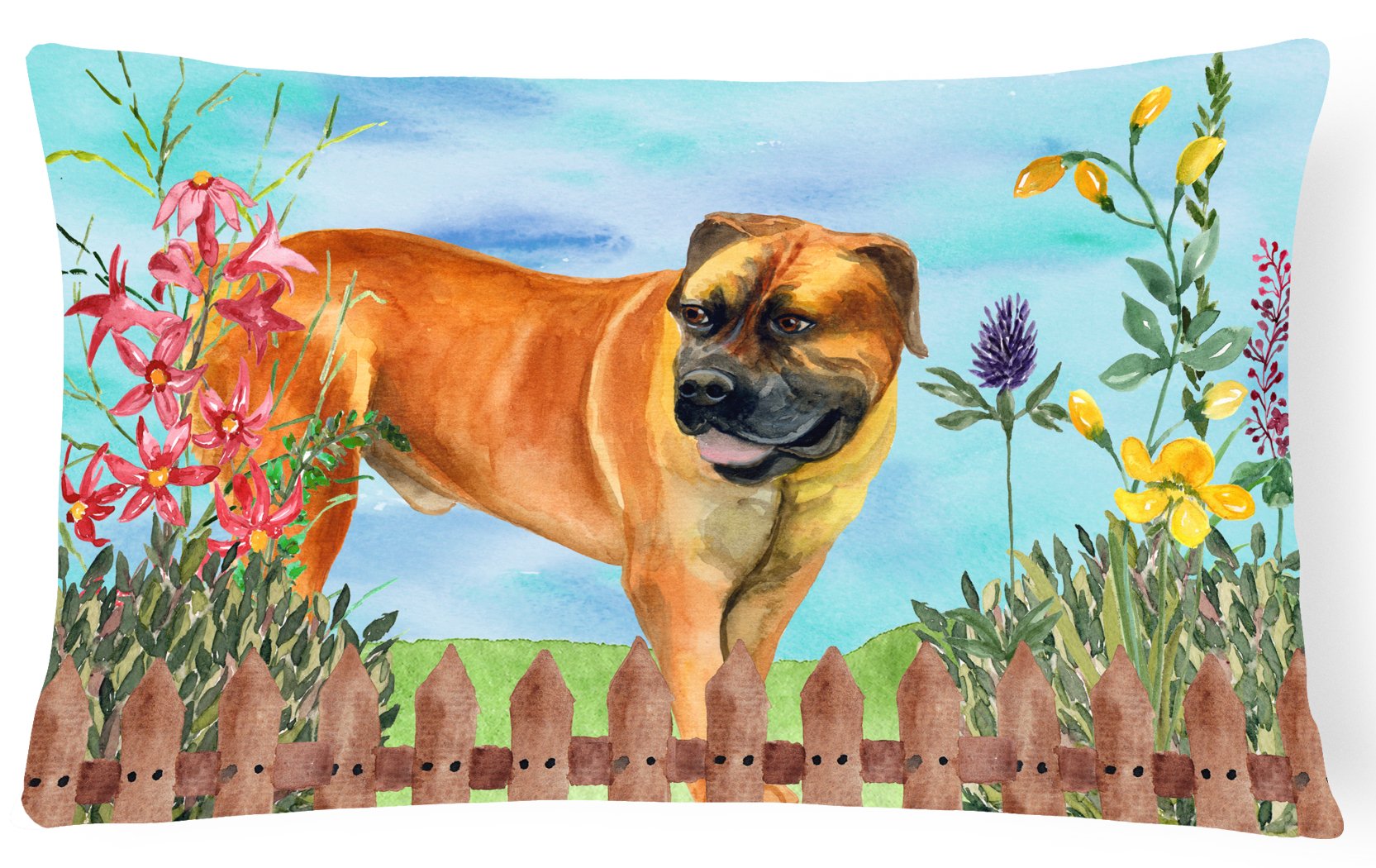 Boerboel Mastiff Spring Canvas Fabric Decorative Pillow CK1208PW1216 by Caroline's Treasures