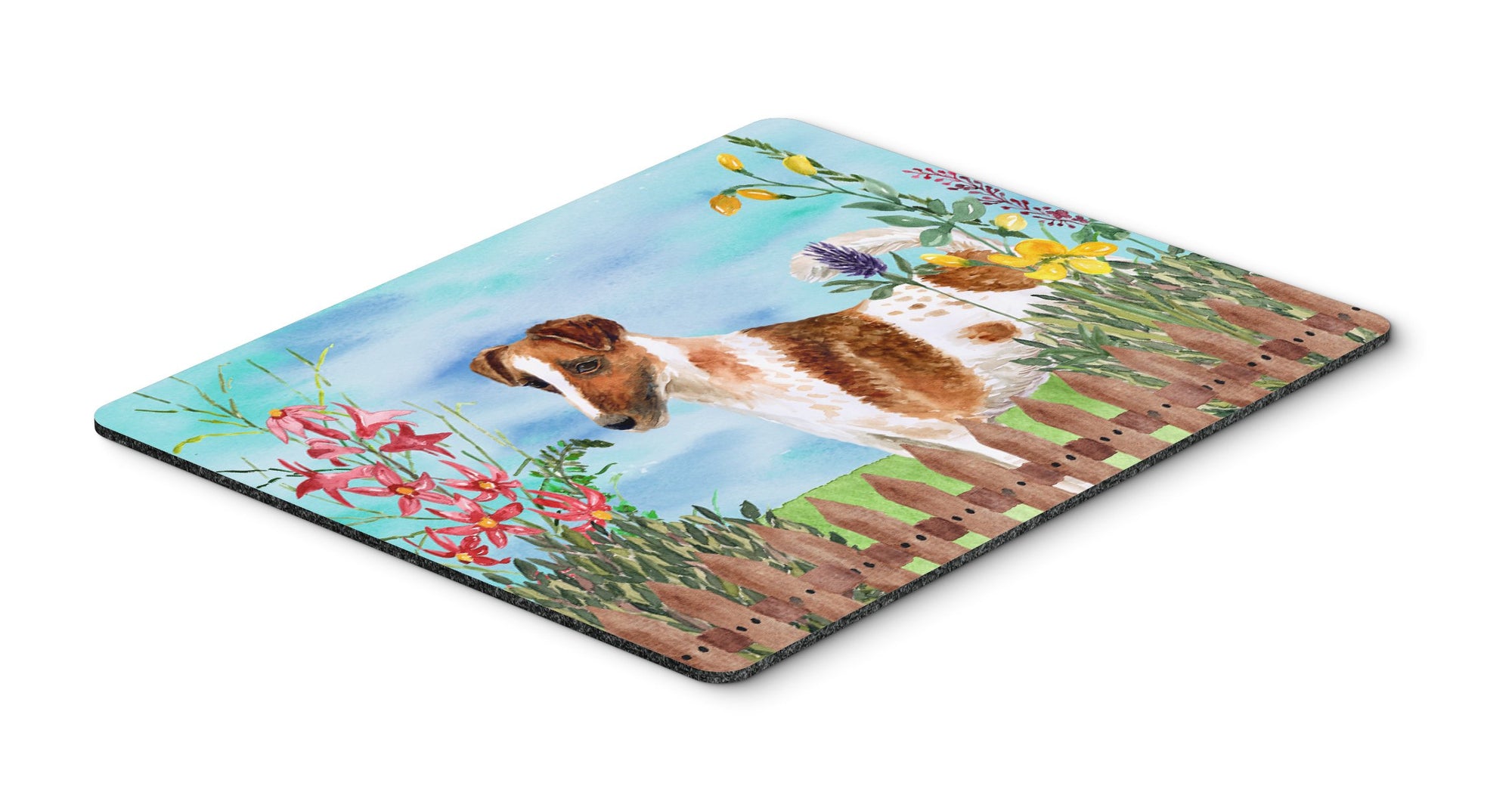 Smooth Fox Terrier Spring Mouse Pad, Hot Pad or Trivet CK1209MP by Caroline's Treasures