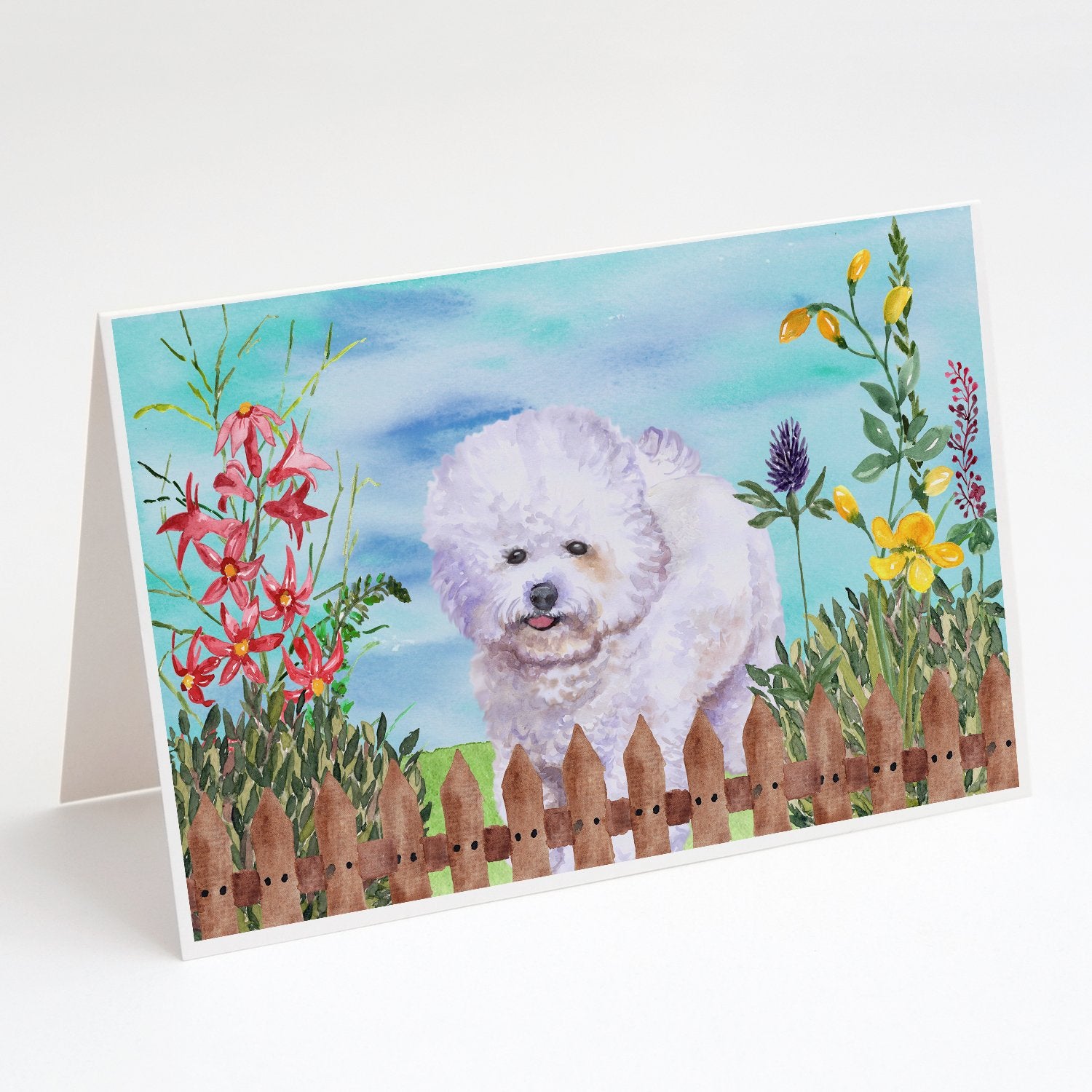 Buy this Bichon Frise Spring Greeting Cards and Envelopes Pack of 8