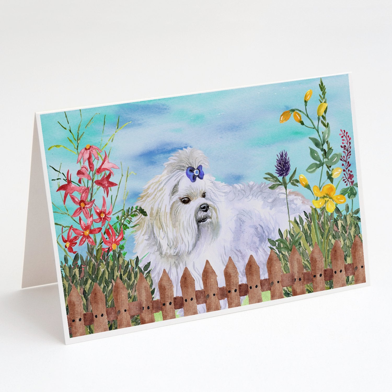 Buy this Maltese Spring Greeting Cards and Envelopes Pack of 8