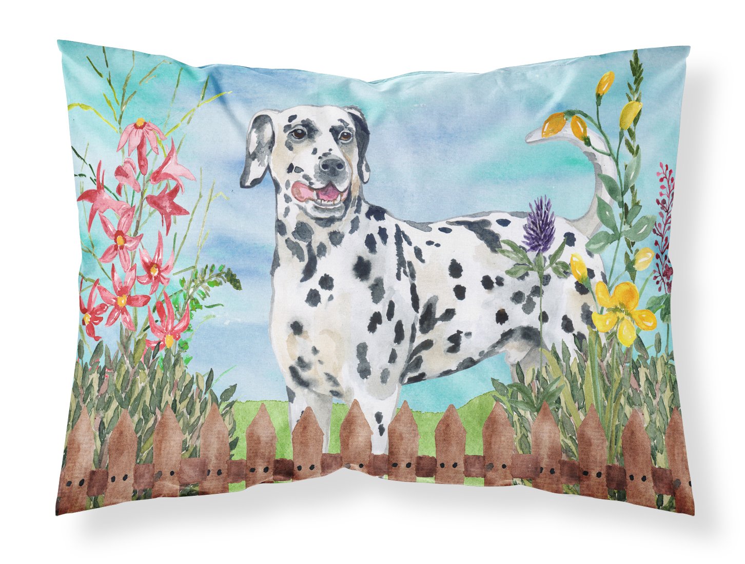 Dalmatian Spring Fabric Standard Pillowcase CK1215PILLOWCASE by Caroline's Treasures